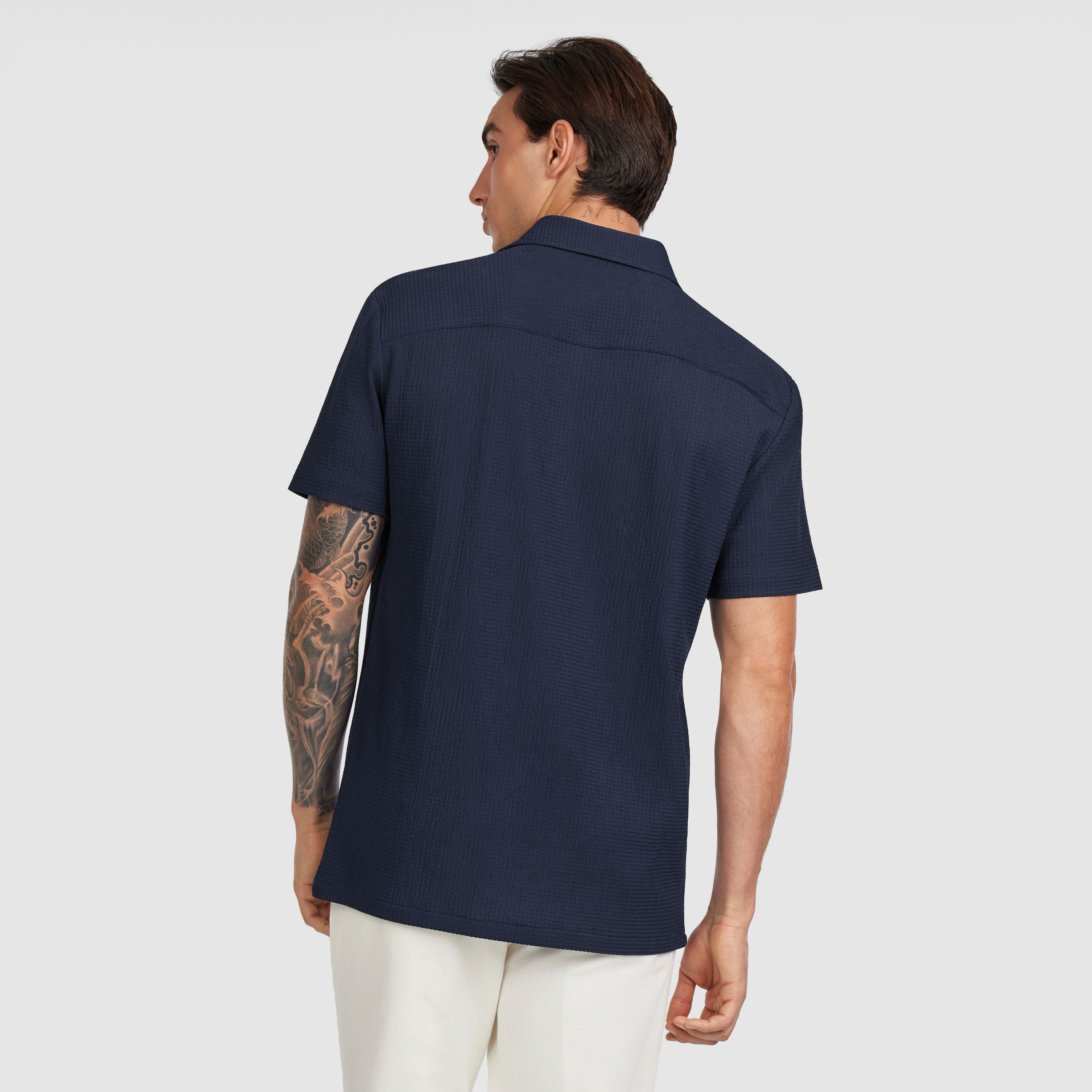 Mid Blue Elite Textured Shirt
