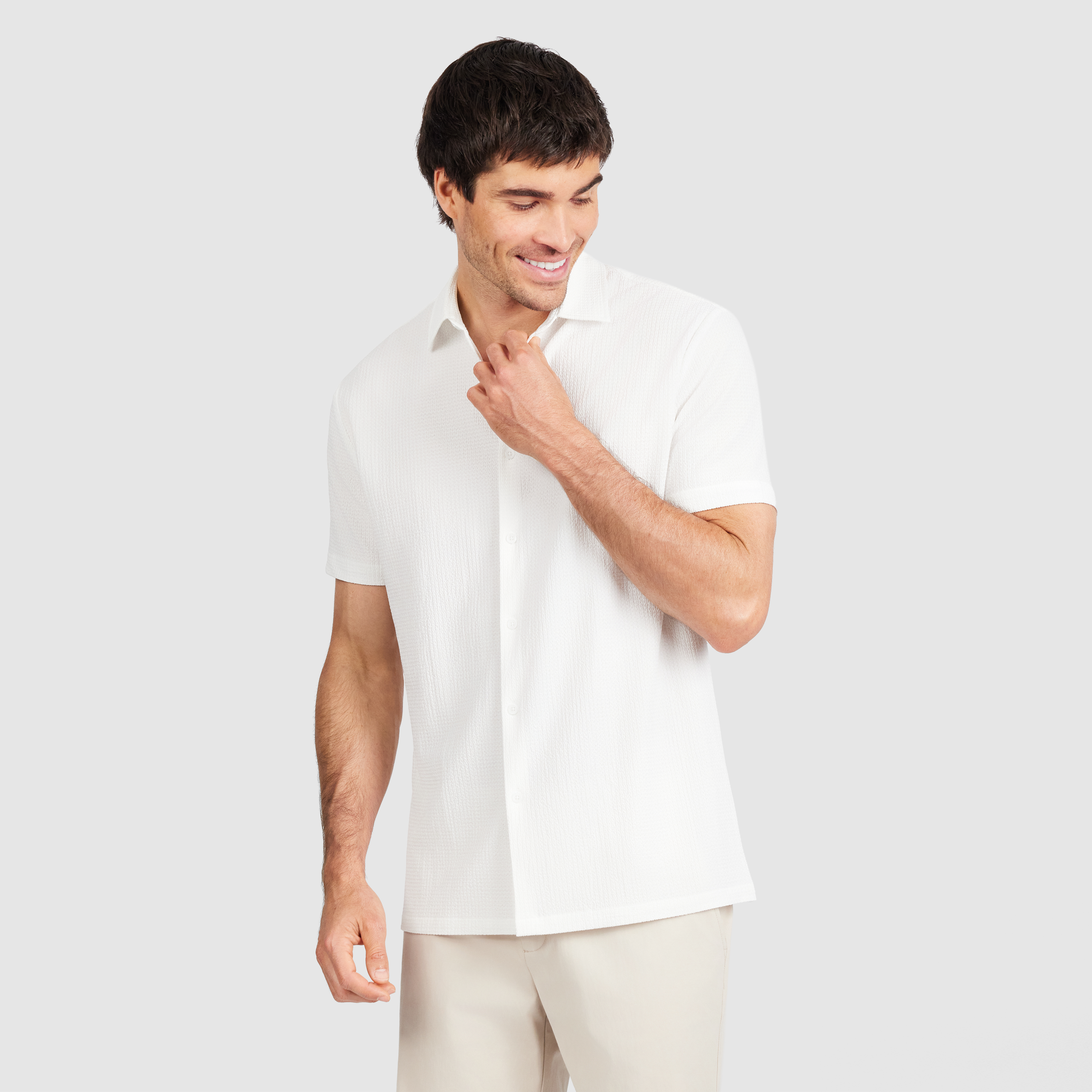 White Elite Textured Shirt