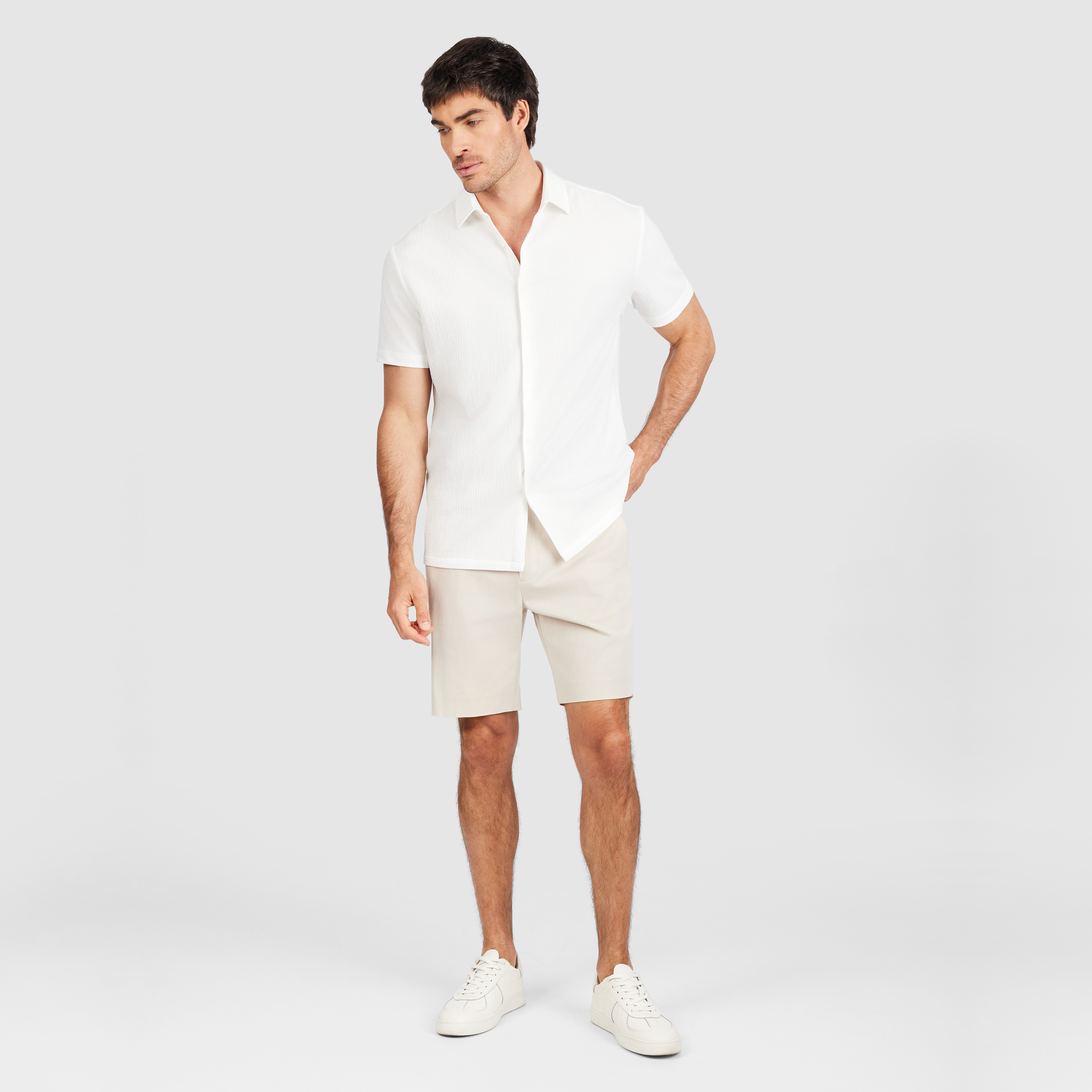 White Elite Textured Shirt
