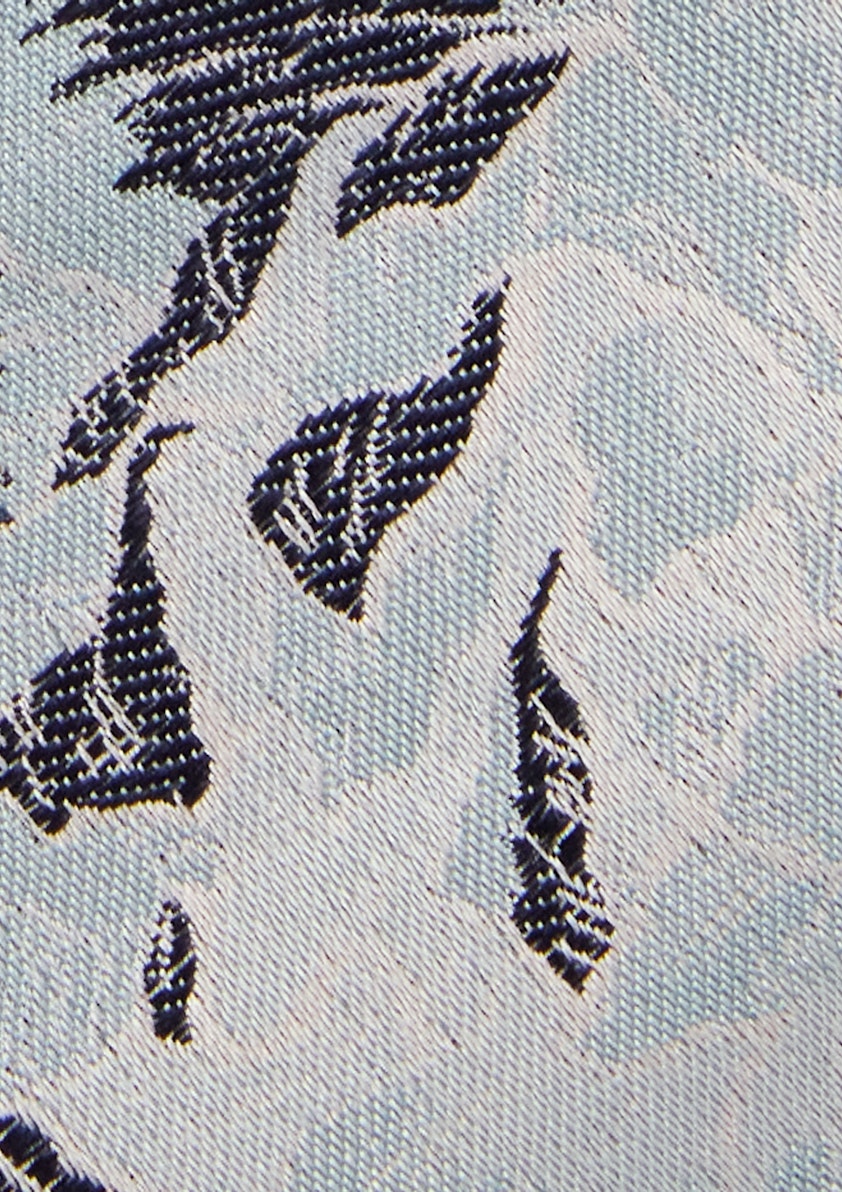 Silver Grayson Floral Silk Tie