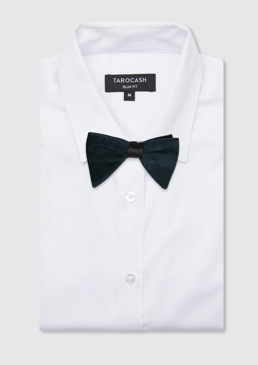 Green Maverick Velvet Bow Tie