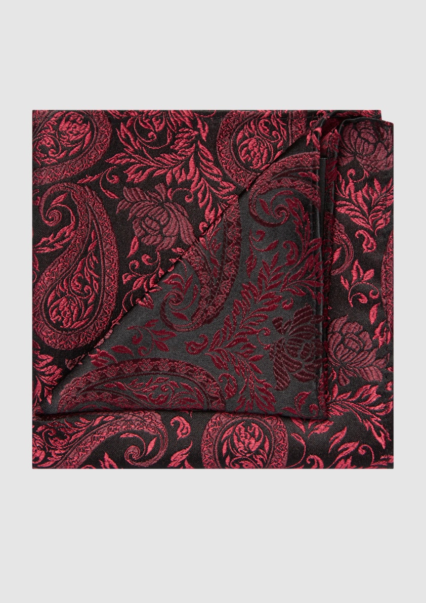 Red Rydal Silk Pocket Square