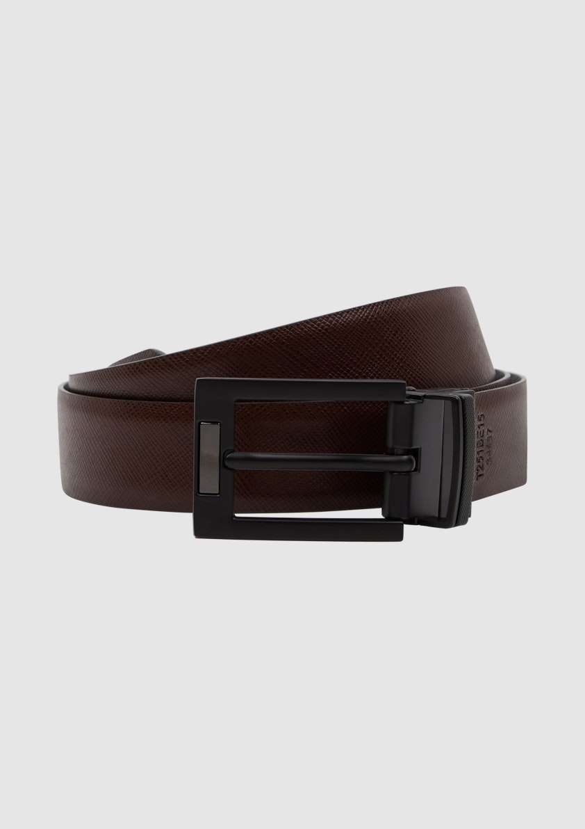 Black/Choc Porto Reversible Prong Belt