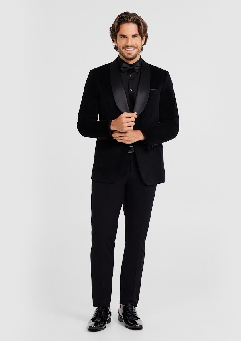 Black Draco Velvet Tuxedo Look