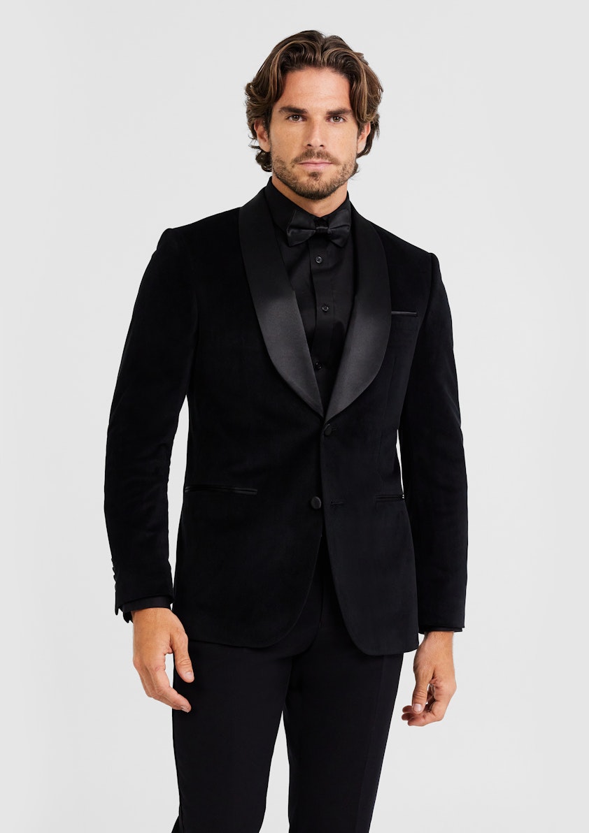 Black Draco Velvet Tuxedo Look