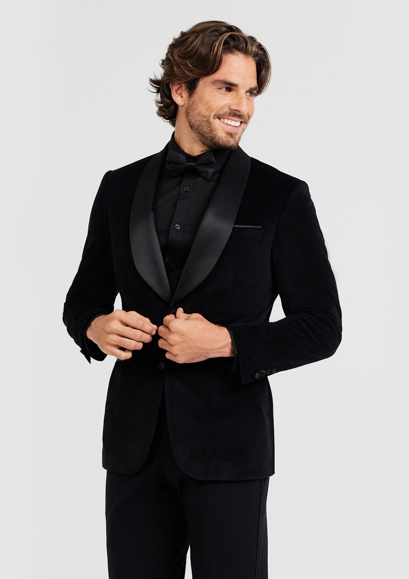 Black Draco Velvet Tuxedo Look