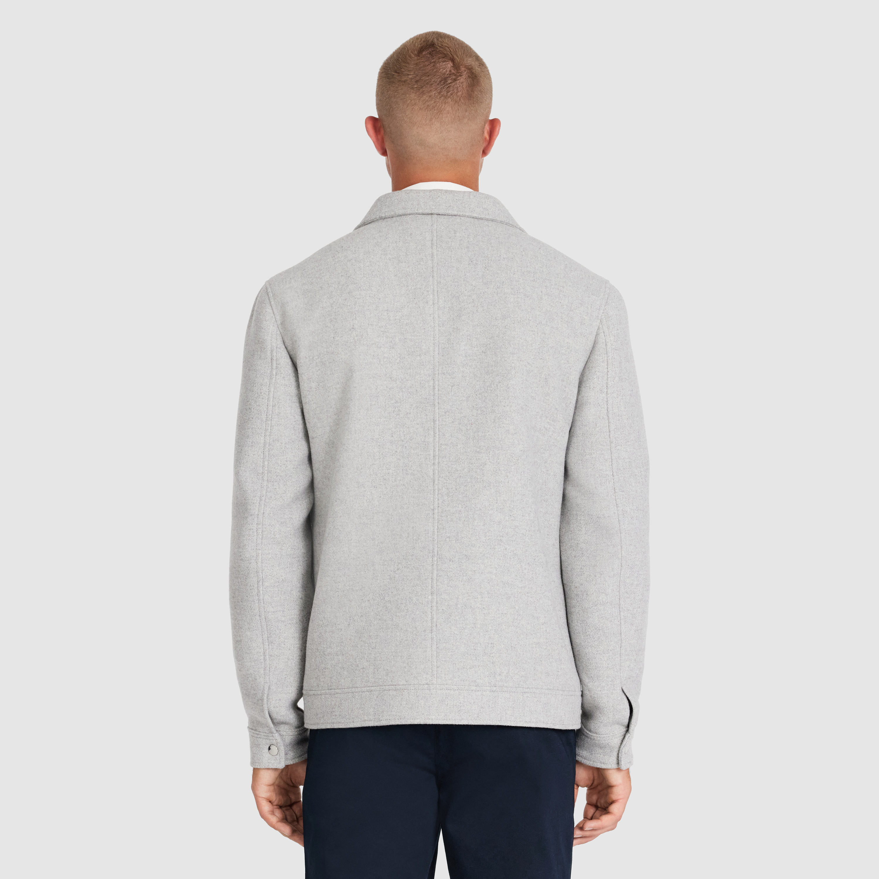 Silver Linden Wool Zip Jacket
