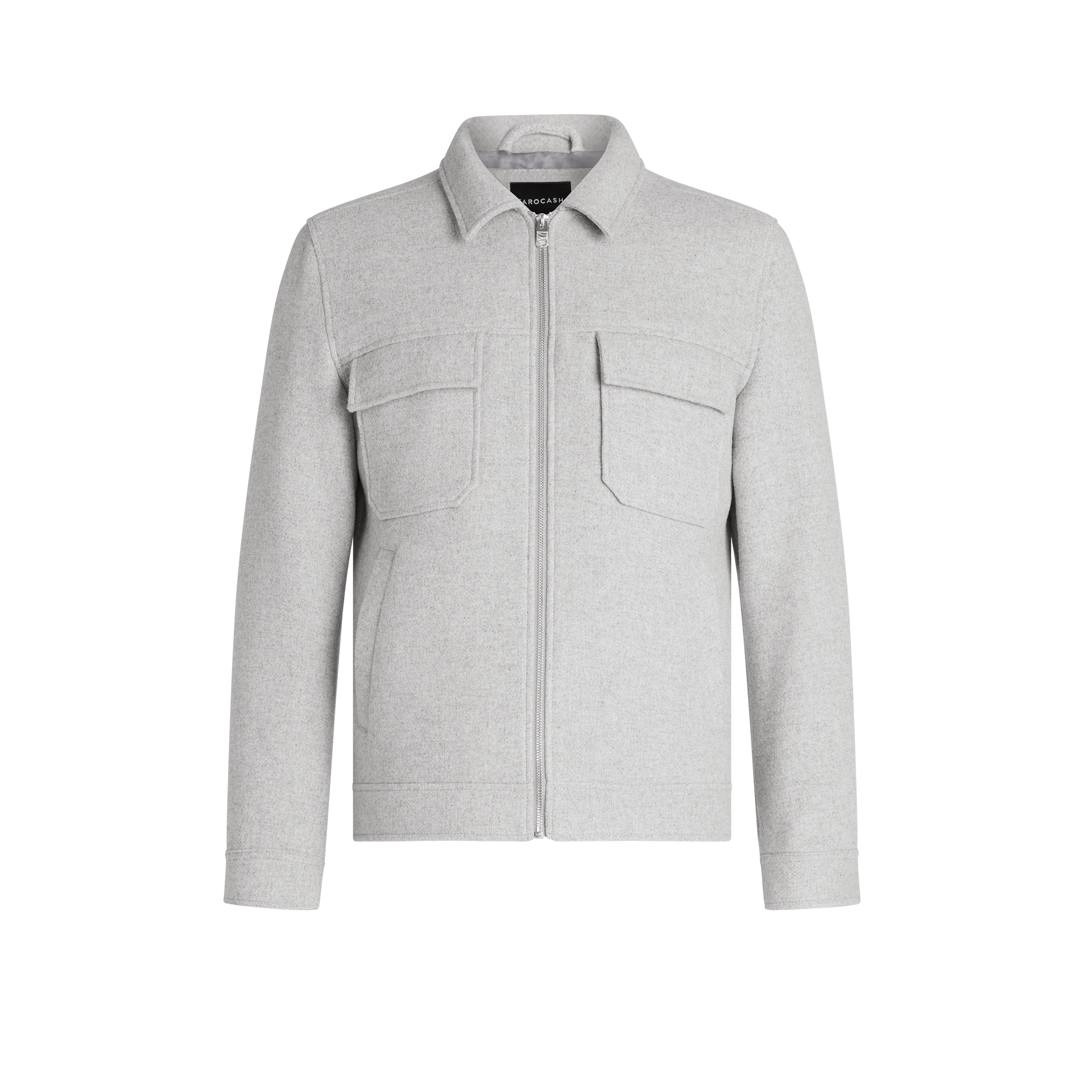 Silver Linden Wool Zip Jacket