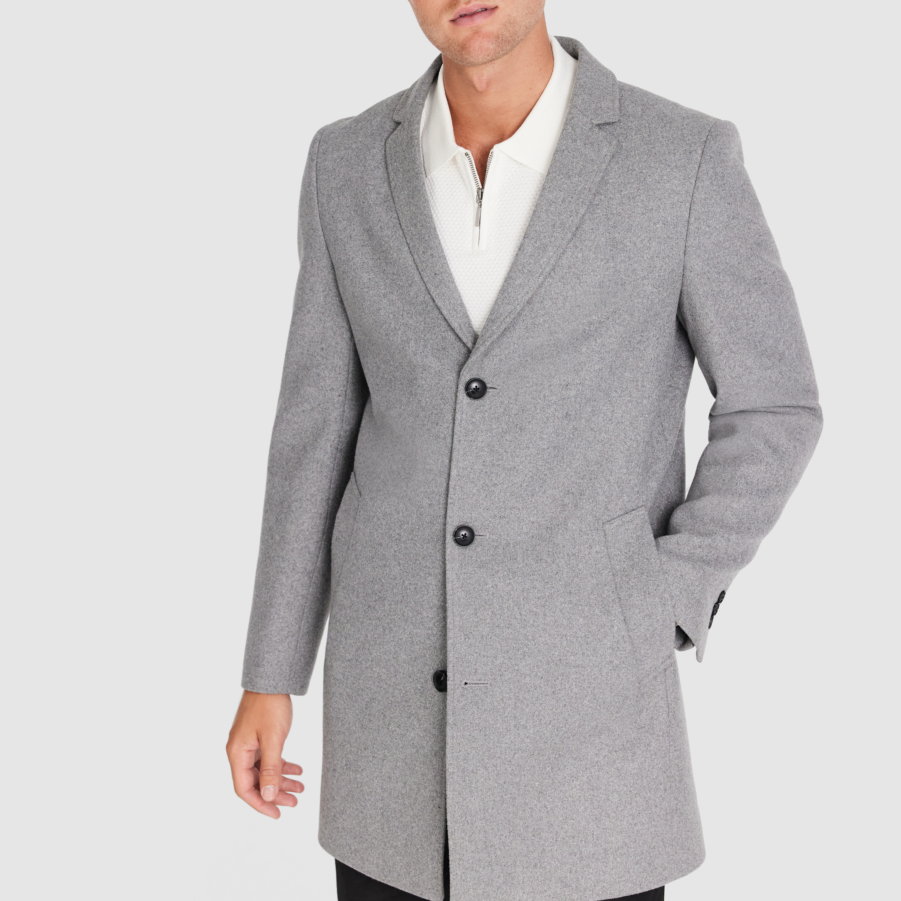 Mid Grey Sussex Wool Coat