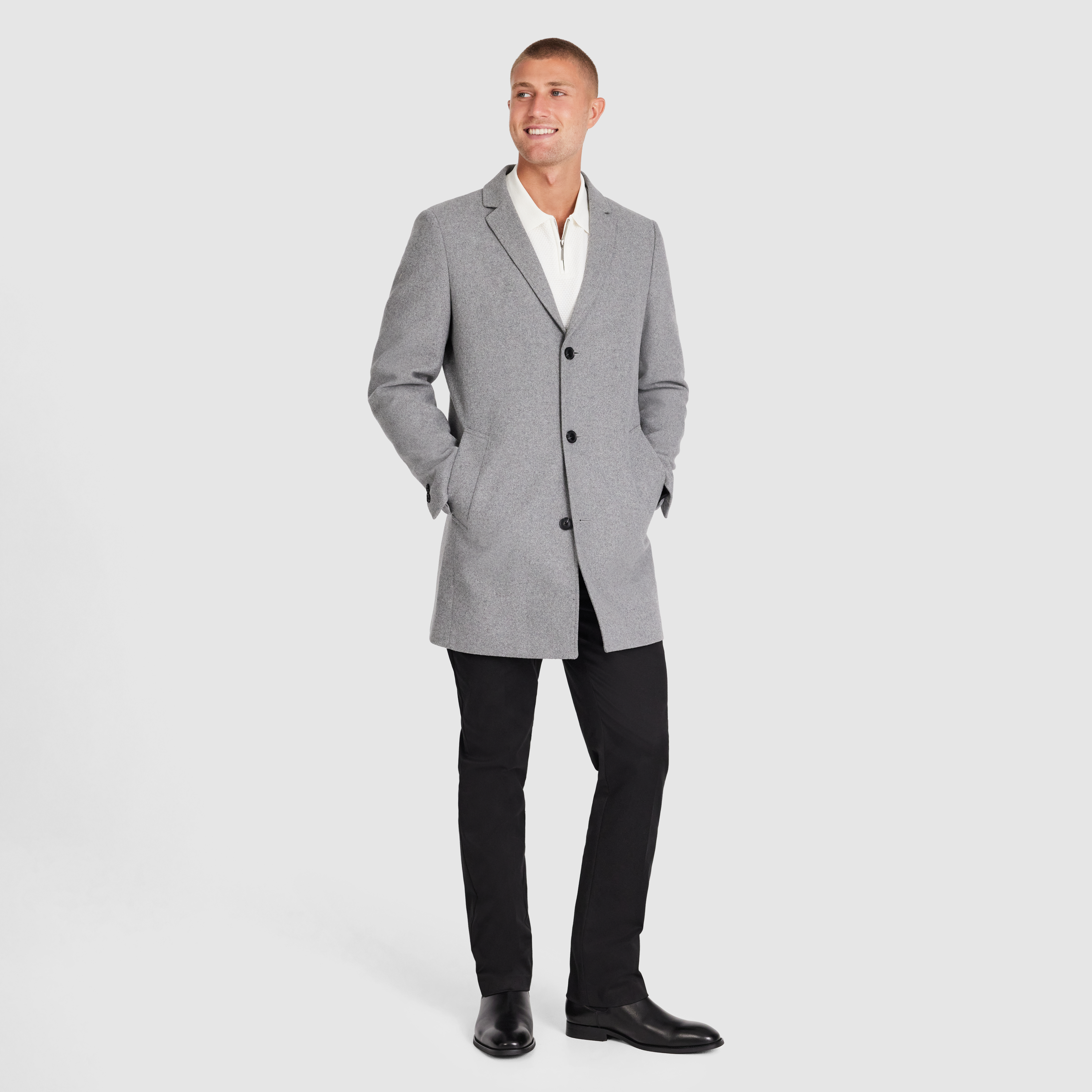 Mid Grey Sussex Wool Coat
