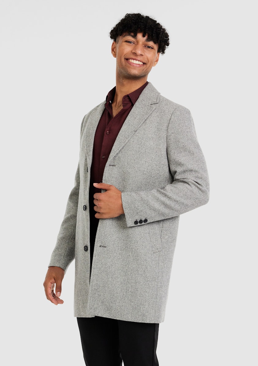 Silver Sussex Wool Coat
