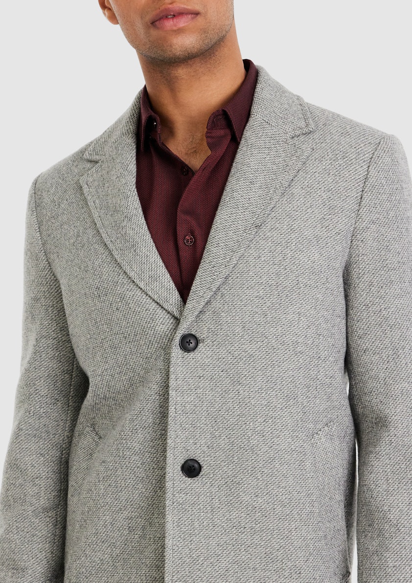 Silver Sussex Wool Coat