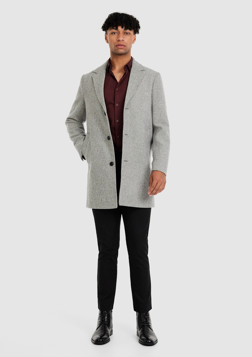Silver Sussex Wool Coat