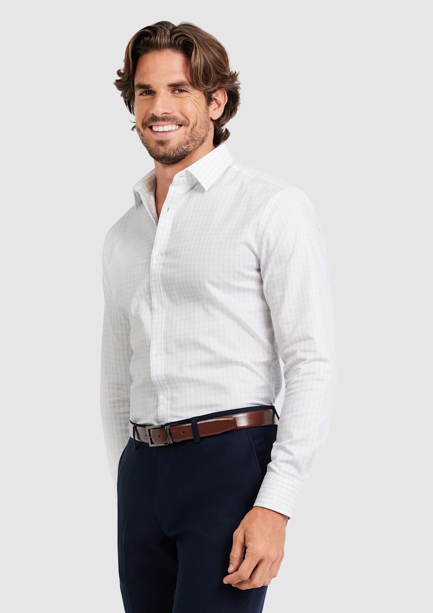 Blue Jetsetter Check Dress Shirt