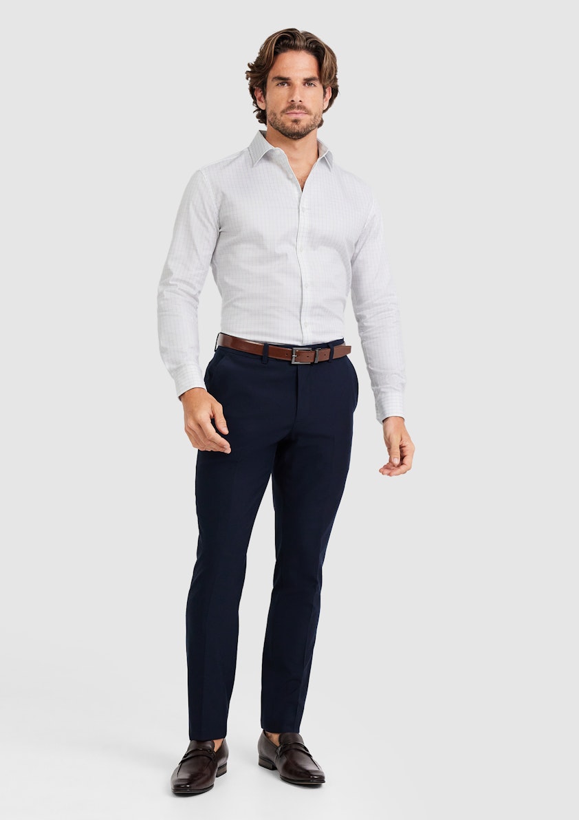 Blue Jetsetter Check Dress Shirt