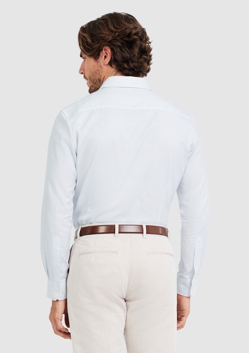 White Jetsetter Stripe Dress Shirt