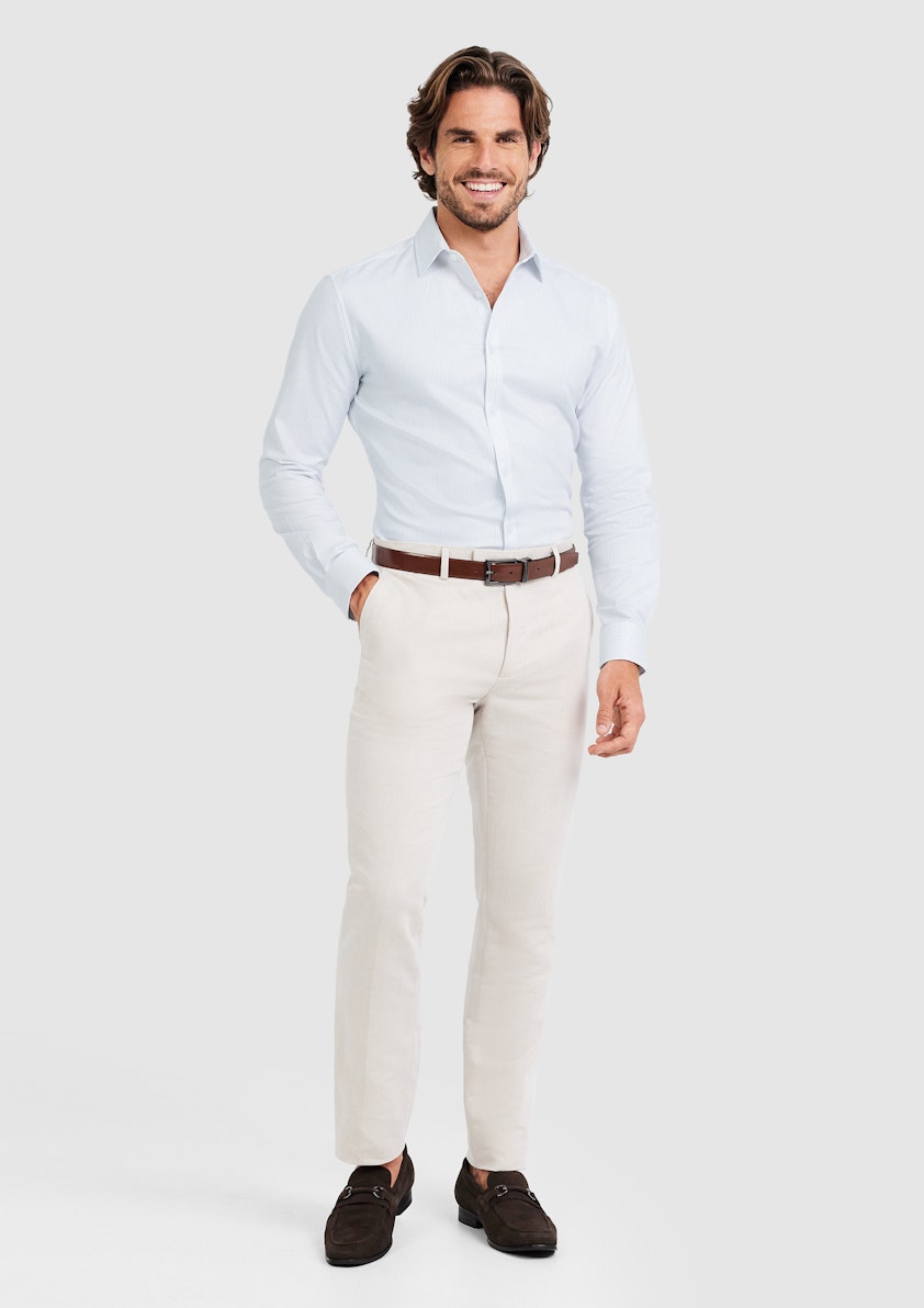 White Jetsetter Stripe Dress Shirt