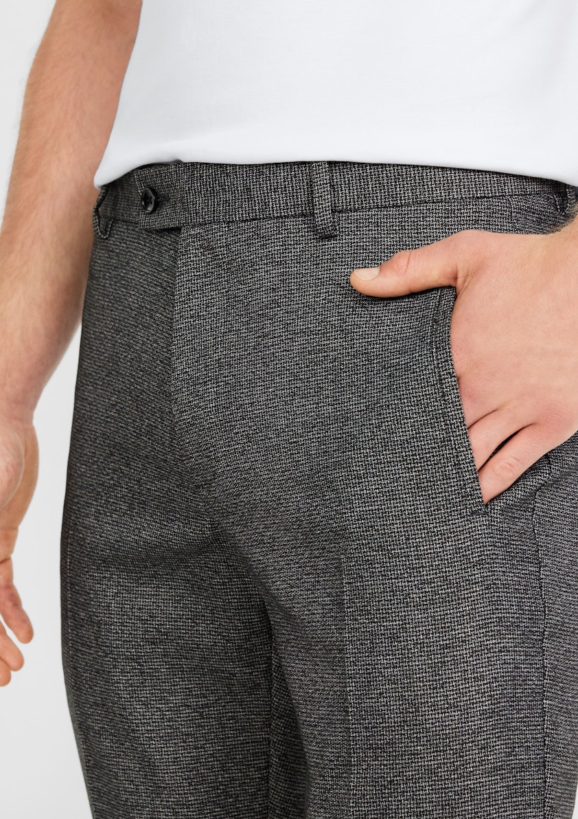 Charcoal Wynn Tapered Textured Pant