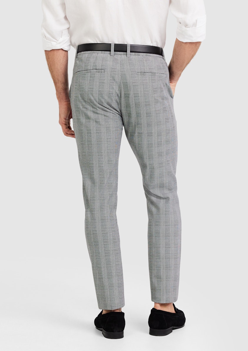Silver Declan Slim Check Pant