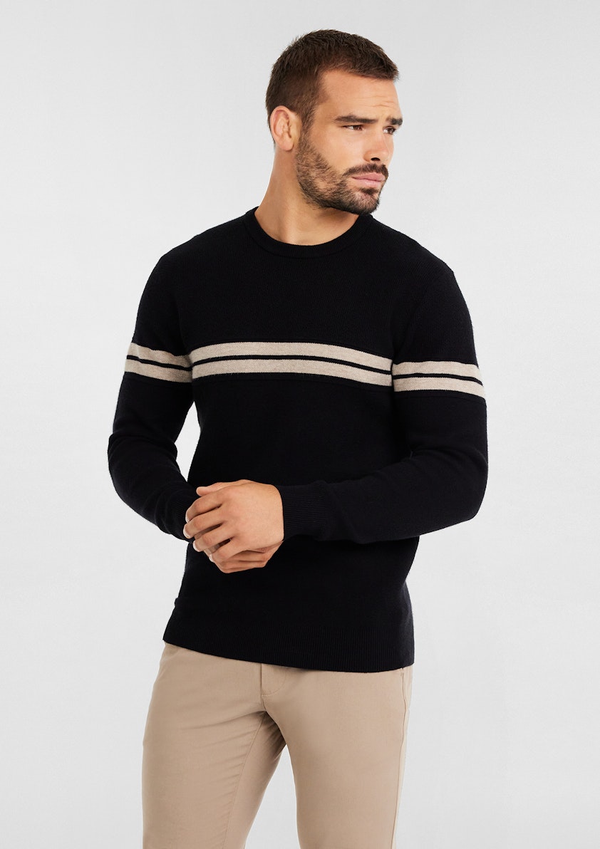 Black Brock Stripe Knit