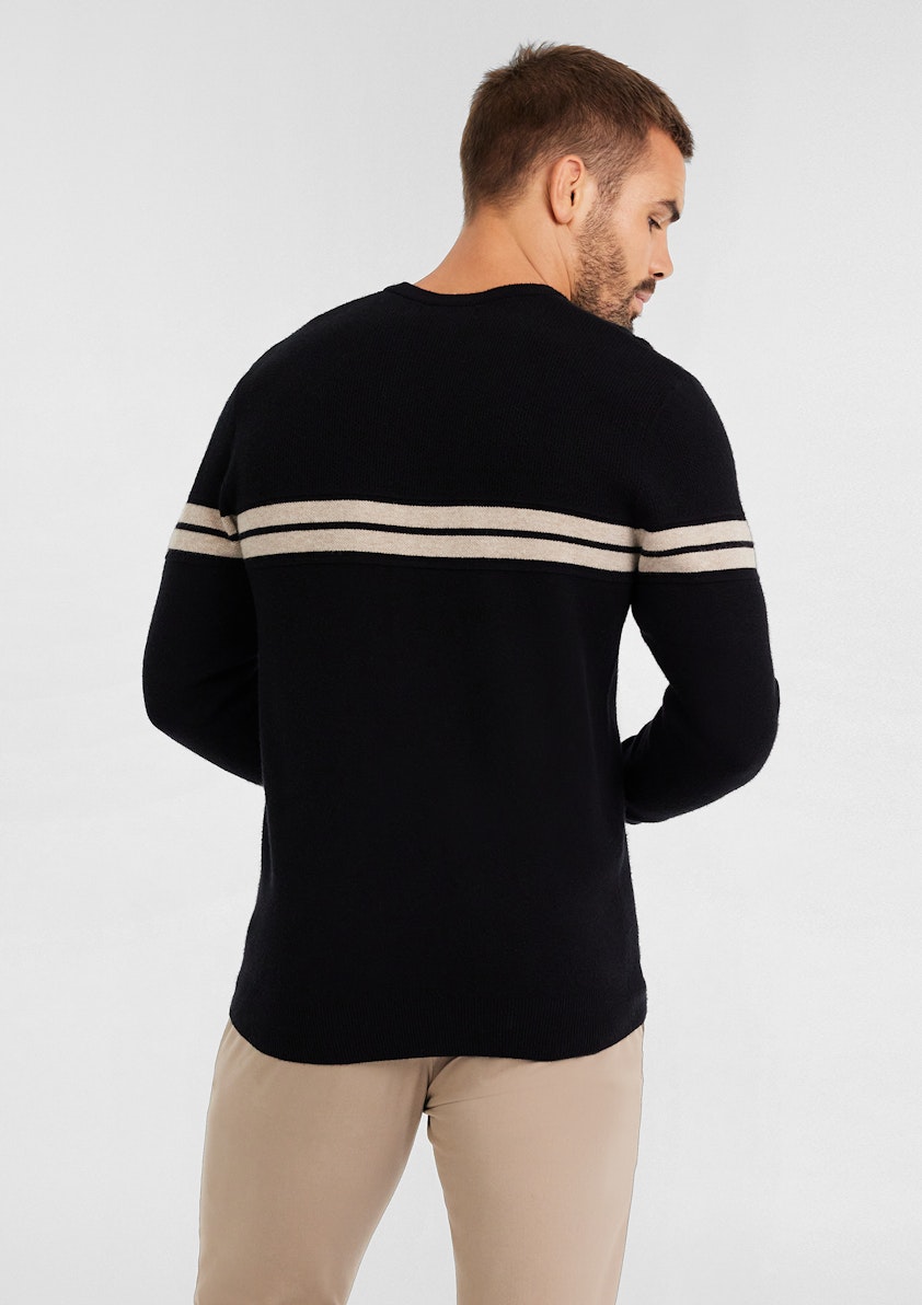Black Brock Stripe Knit