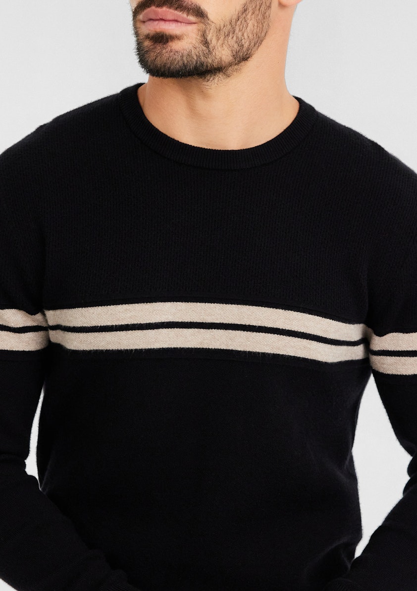 Black Brock Stripe Knit
