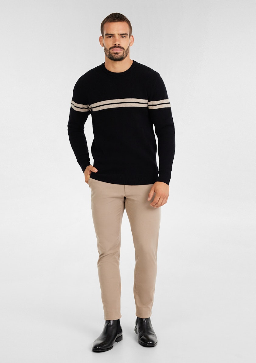 Black Brock Stripe Knit