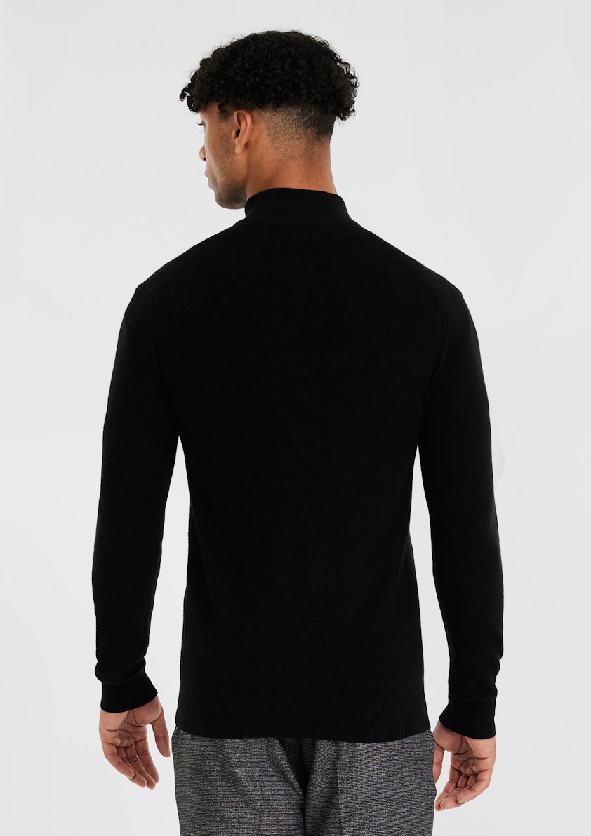 Lassaro Wool Zip Neck Knit