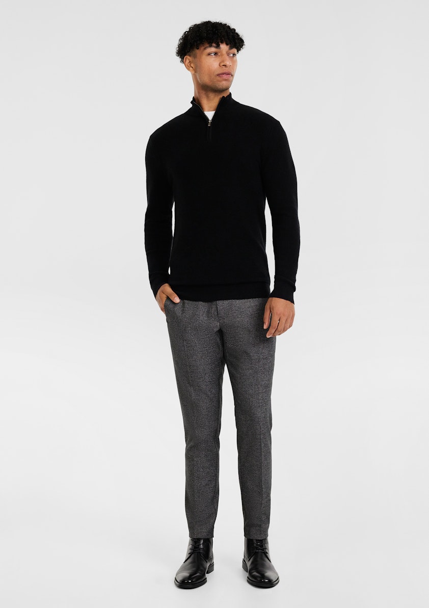 Lassaro Wool Zip Neck Knit