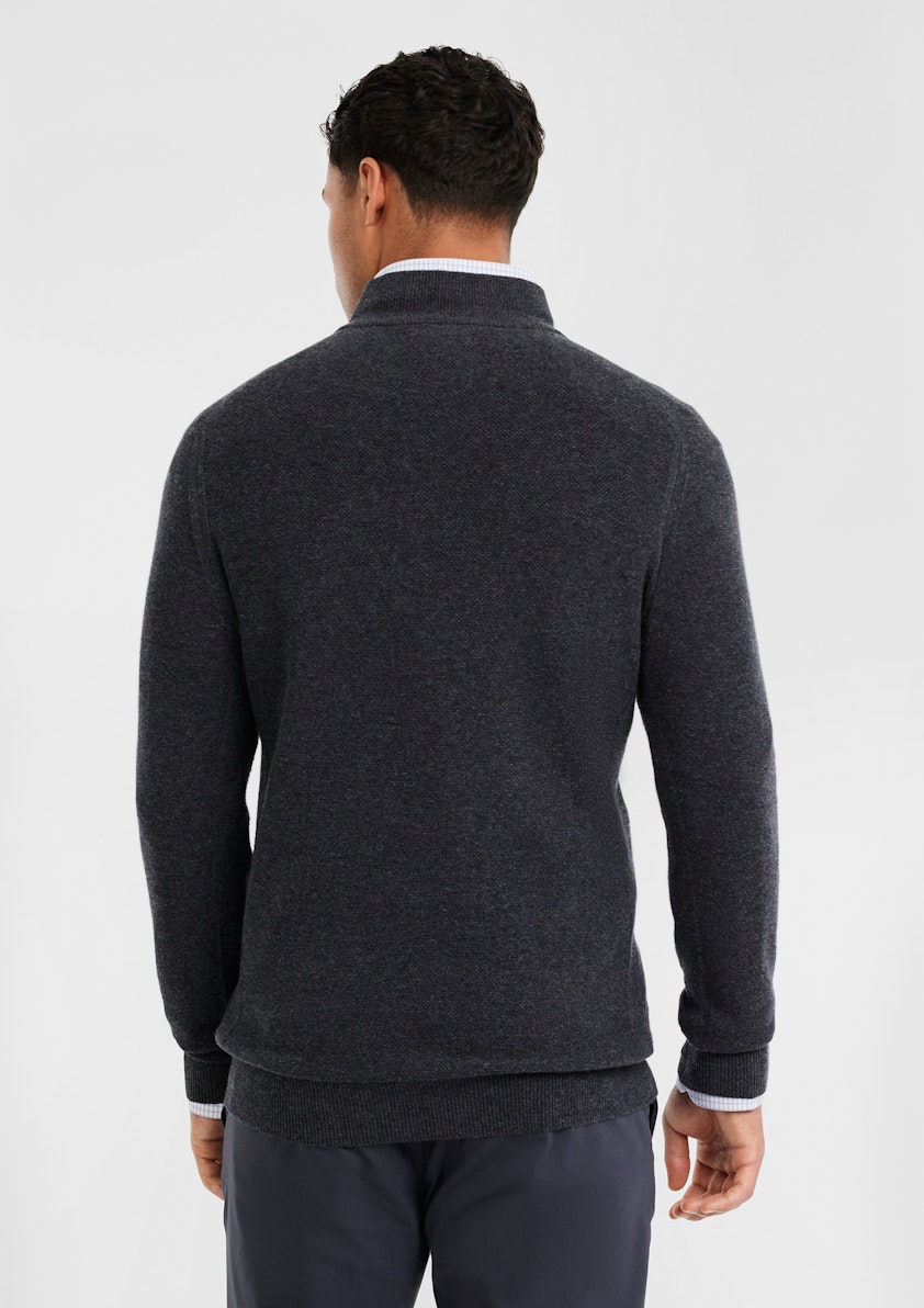 Lassaro Wool Zip Neck Knit