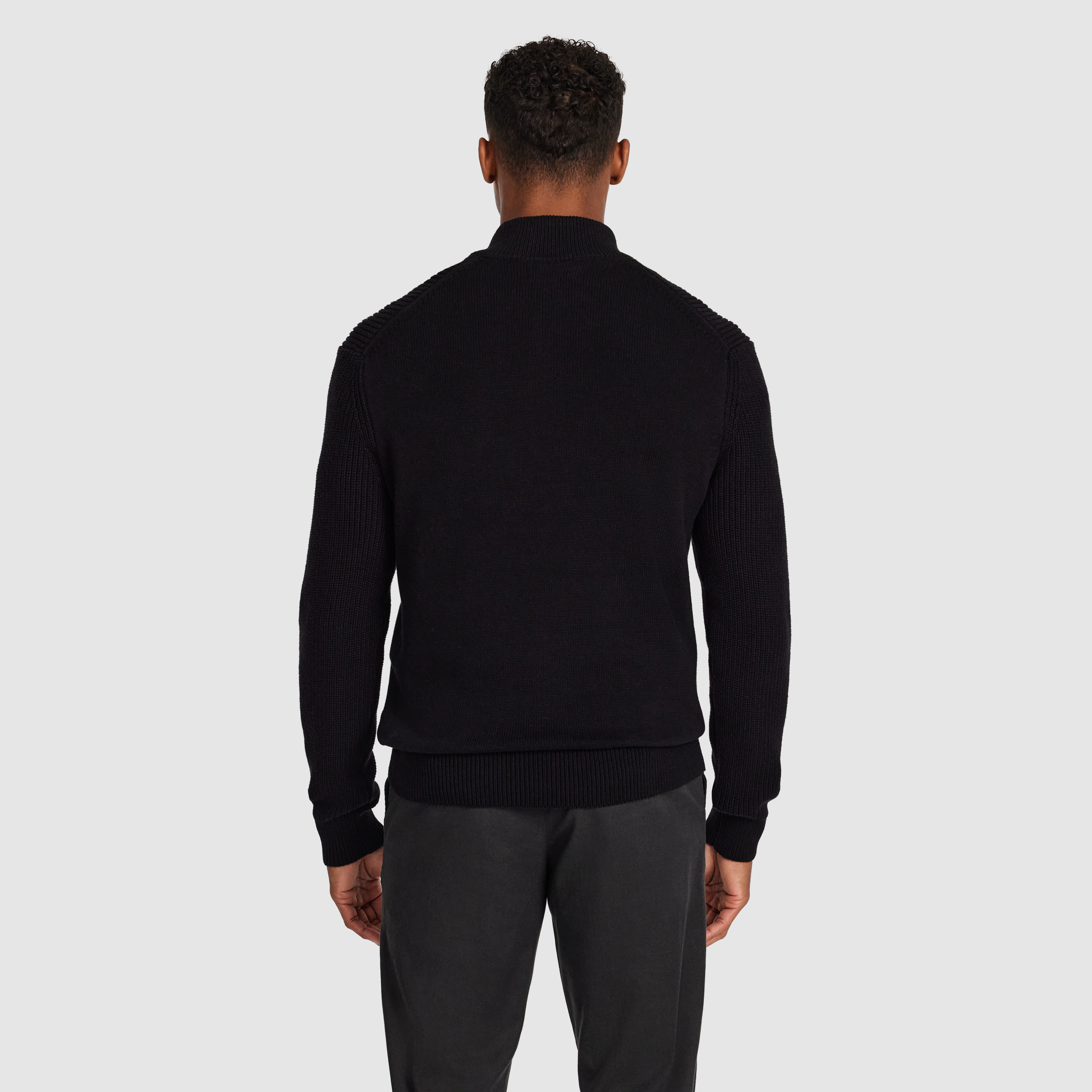 Black Jaxley Zip Neck Knit