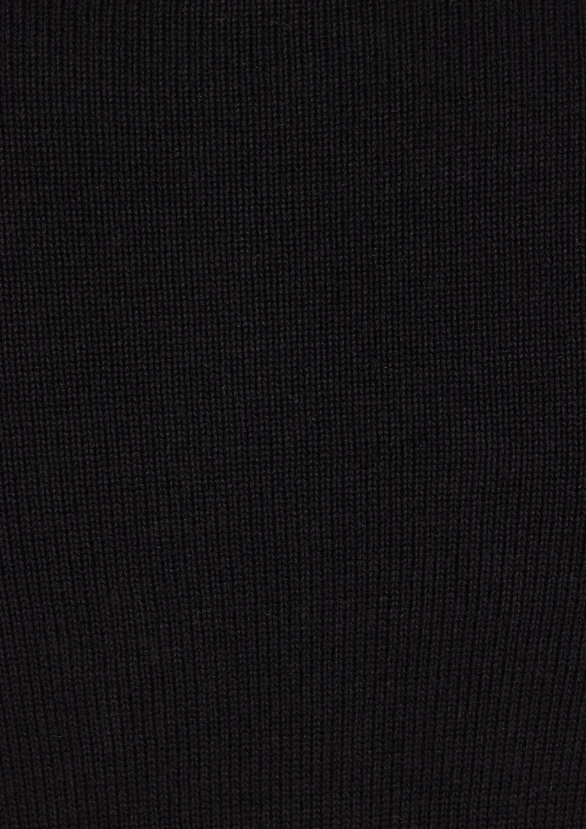 Black Jaxley Zip Neck Knit