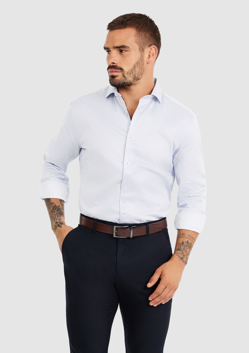 Mason Luxe Cotton Geo Shirt