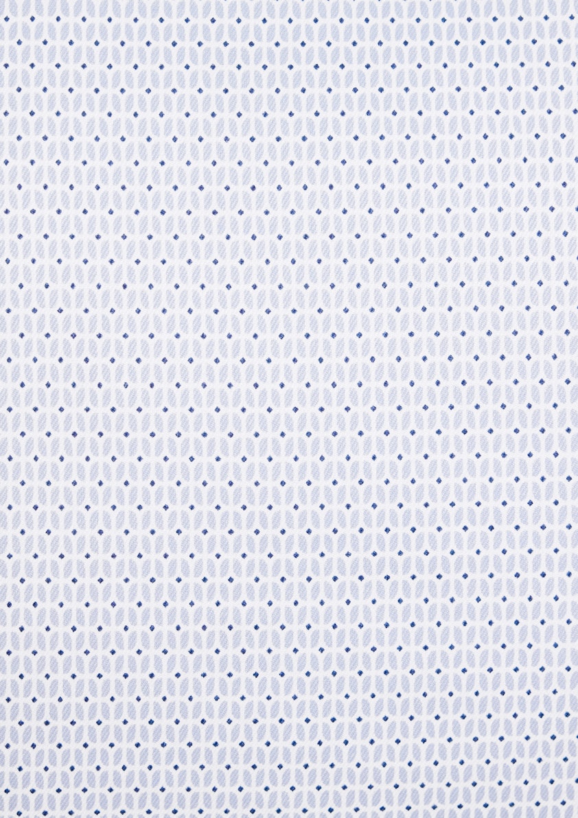 White Mason Luxe Cotton Geo Shirt