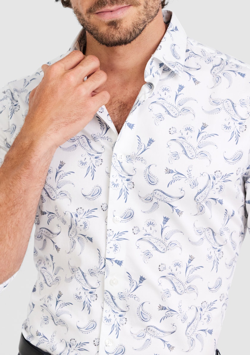 White Denmark Paisley Shirt