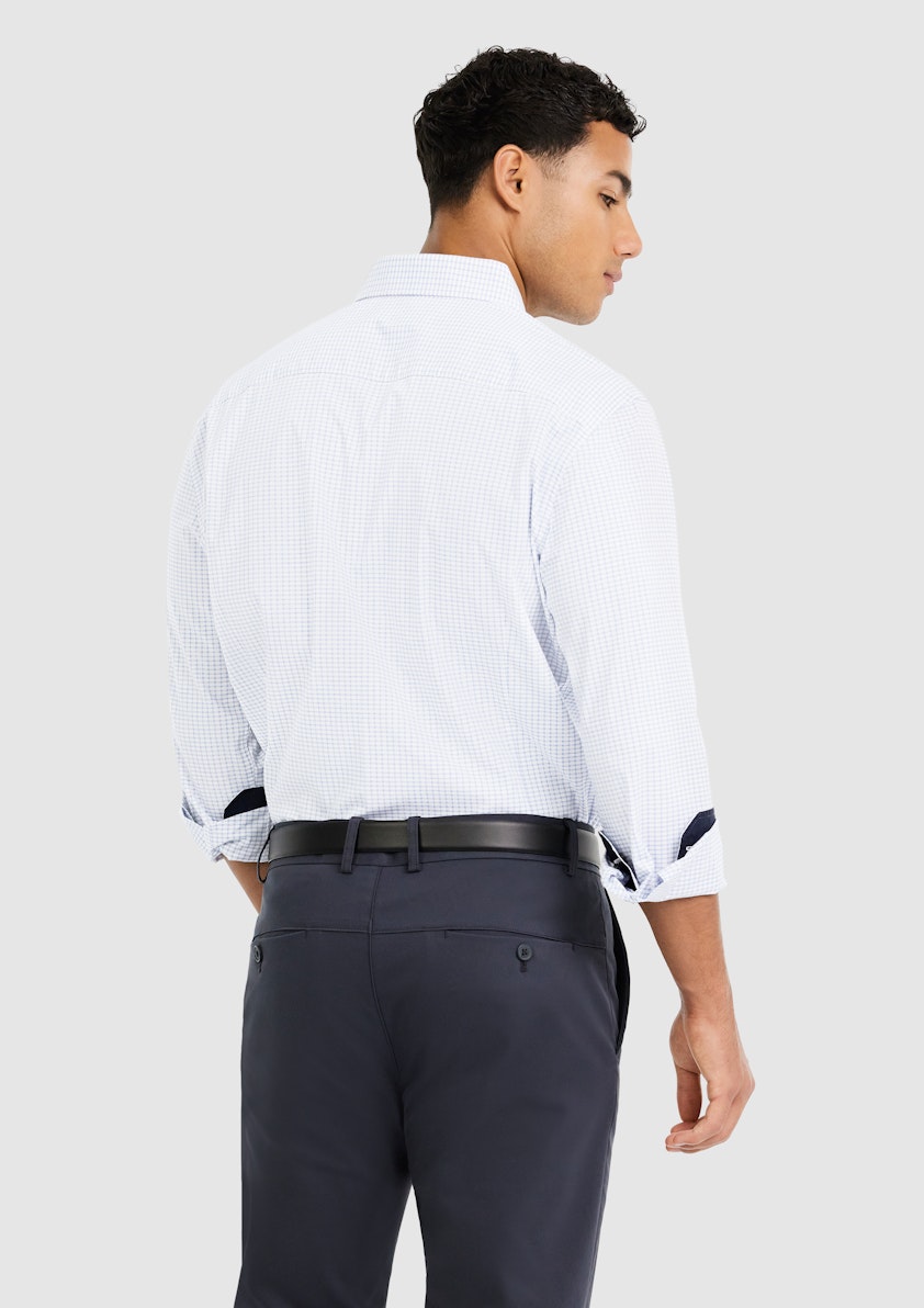 White Soho Bamboo Check Shirt