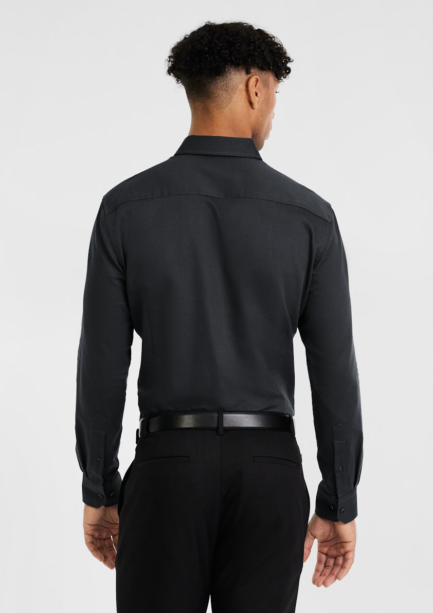 Charcoal Majorca Slim Textured Shirt