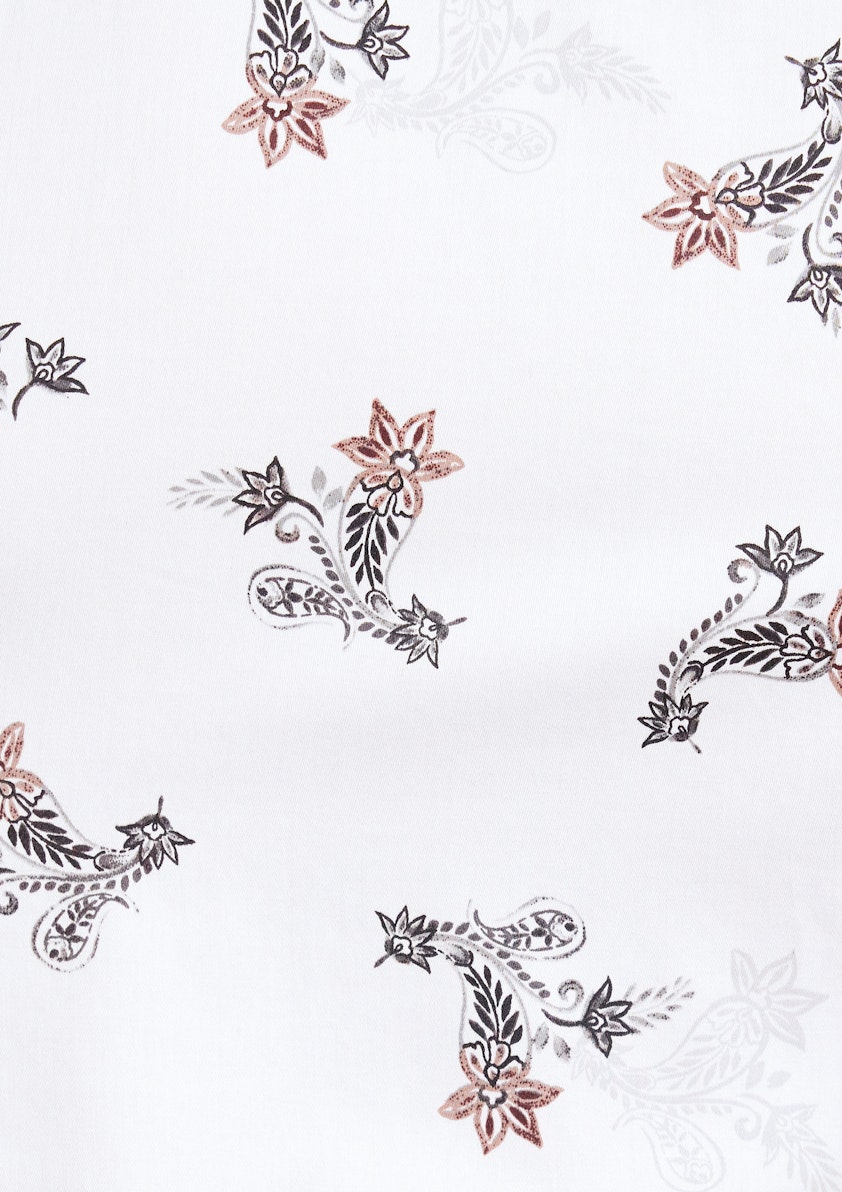 White Swift Slim Paisley Shirt