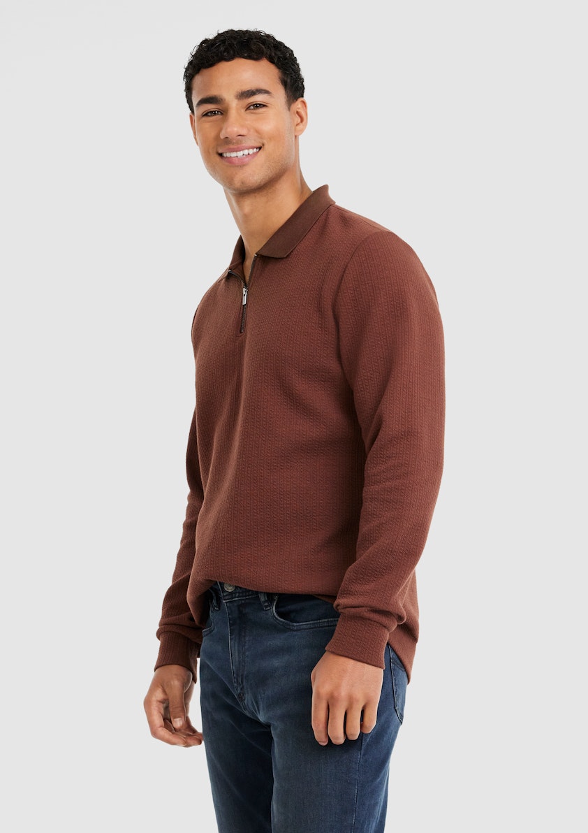 Tobacco Norway Zip Polo
