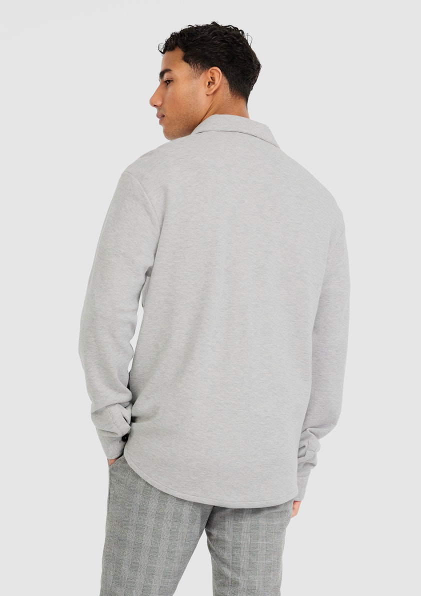 Silver Foley Stretch Shacket