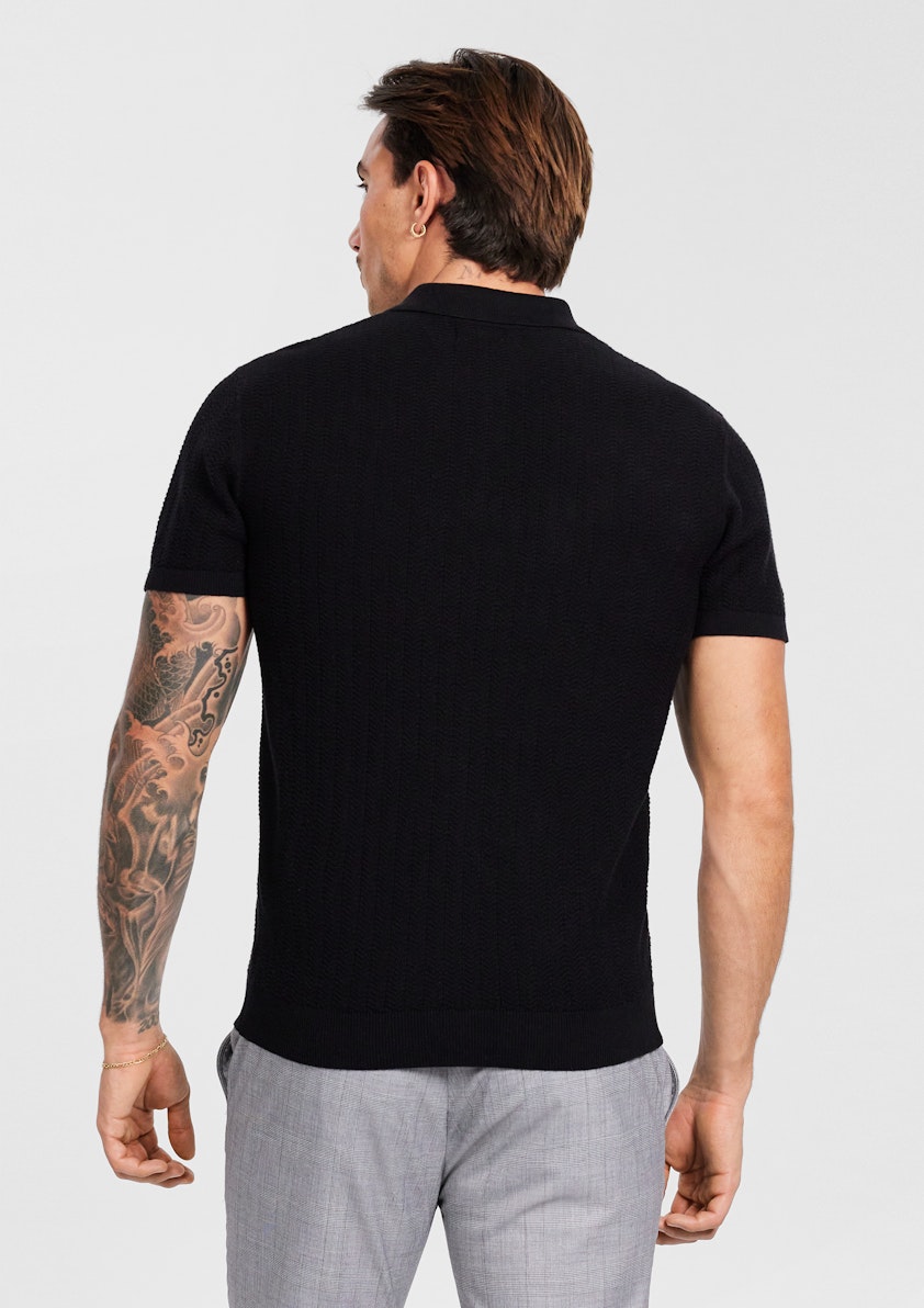 Darius Zip Knit Polo