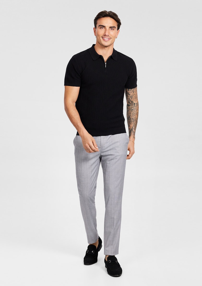 Darius Zip Knit Polo
