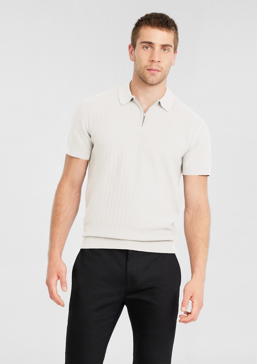 Darius Zip Knit Polo