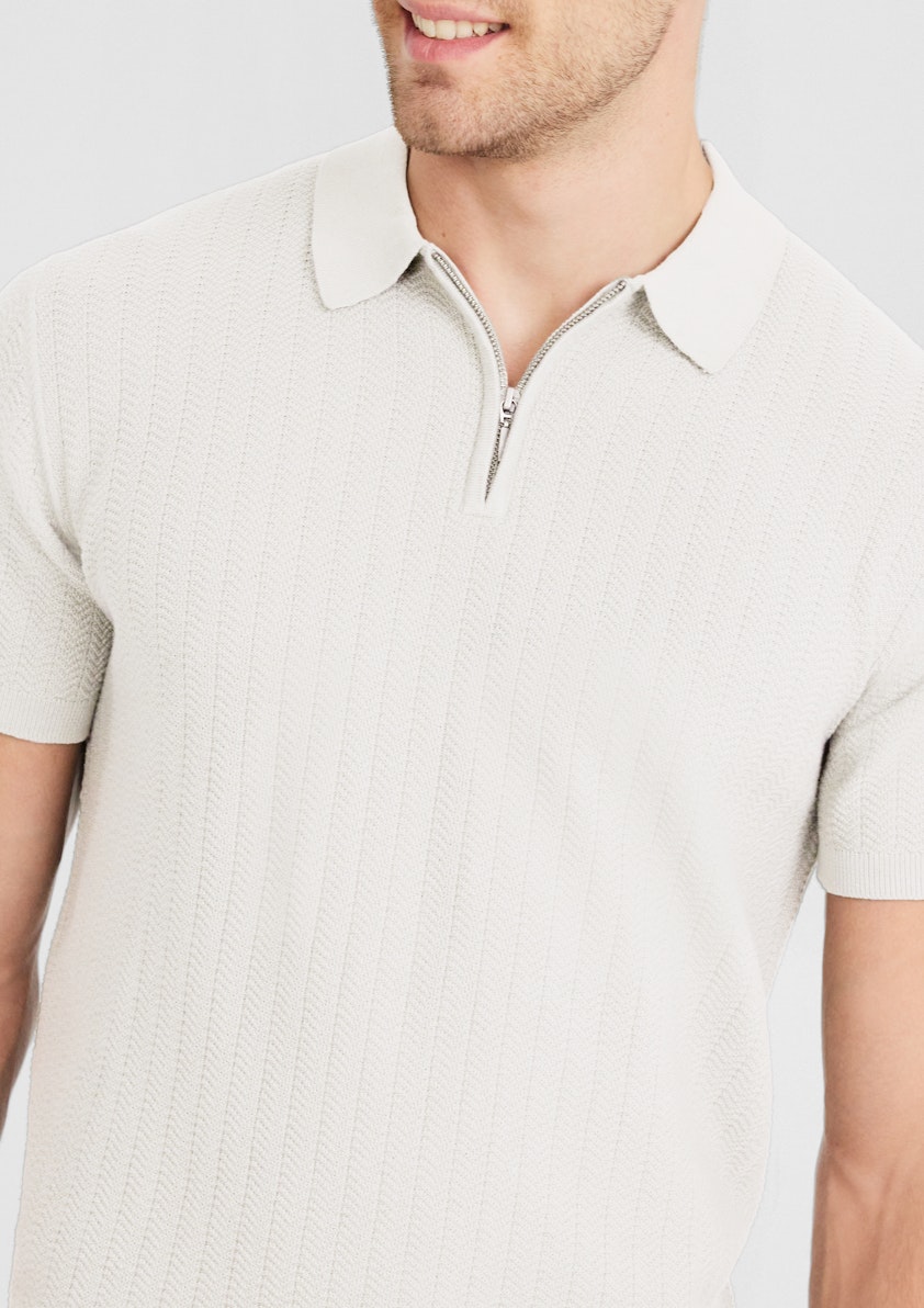 Darius Zip Knit Polo