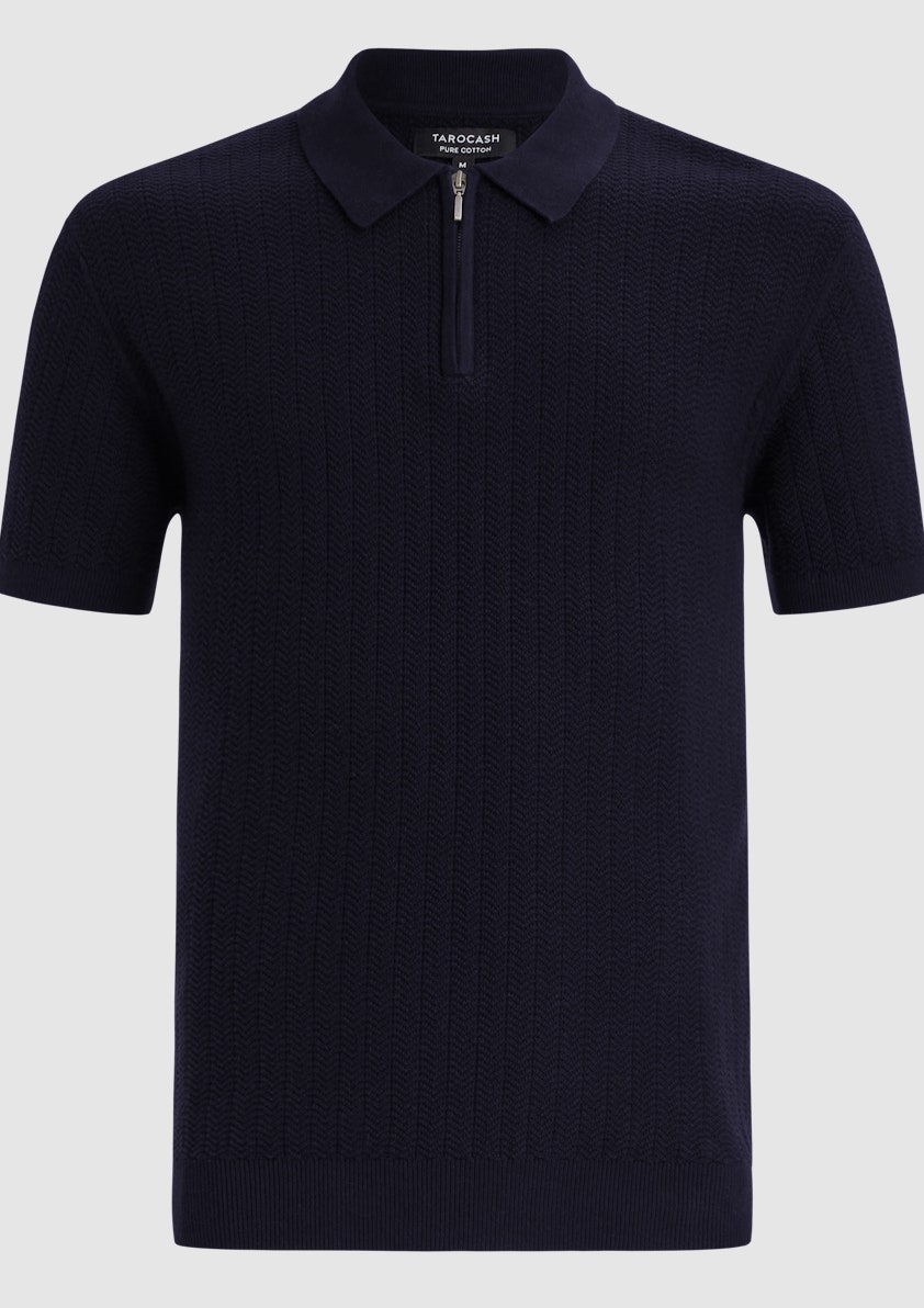 Darius Zip Knit Polo