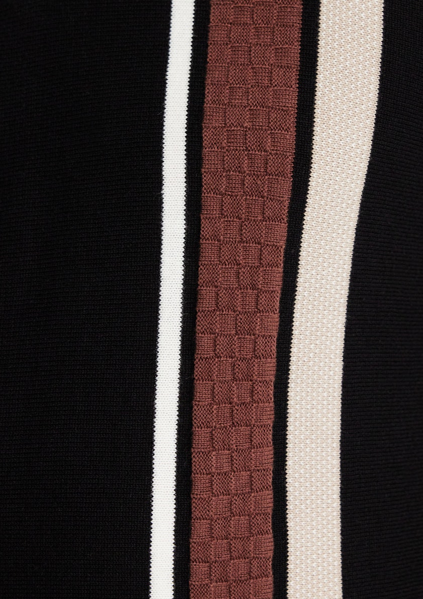 Jude Stripe Zip Knit Polo
