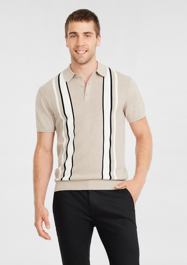 Bryce Stripe Knit Polo