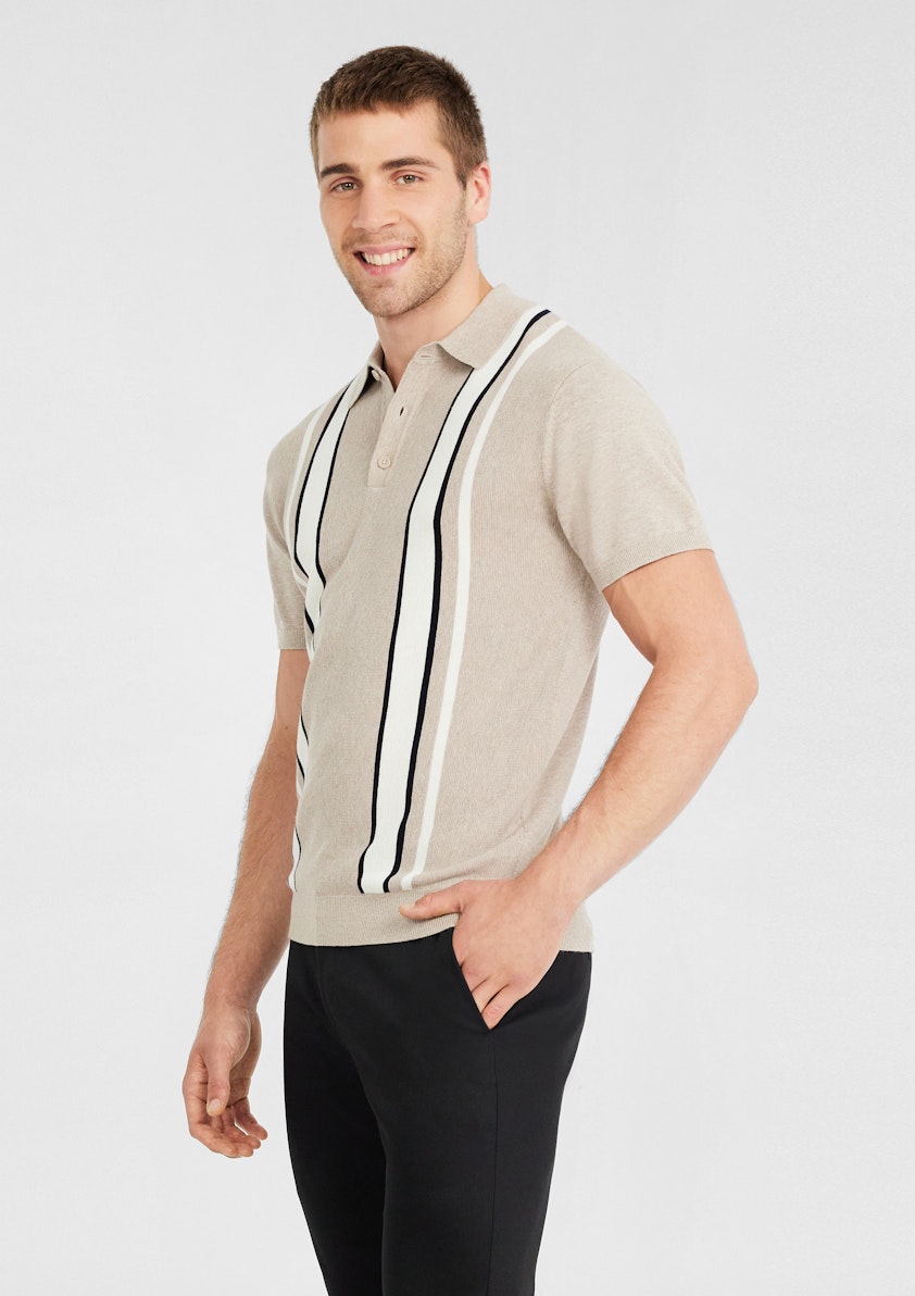Bryce Stripe Knit Polo