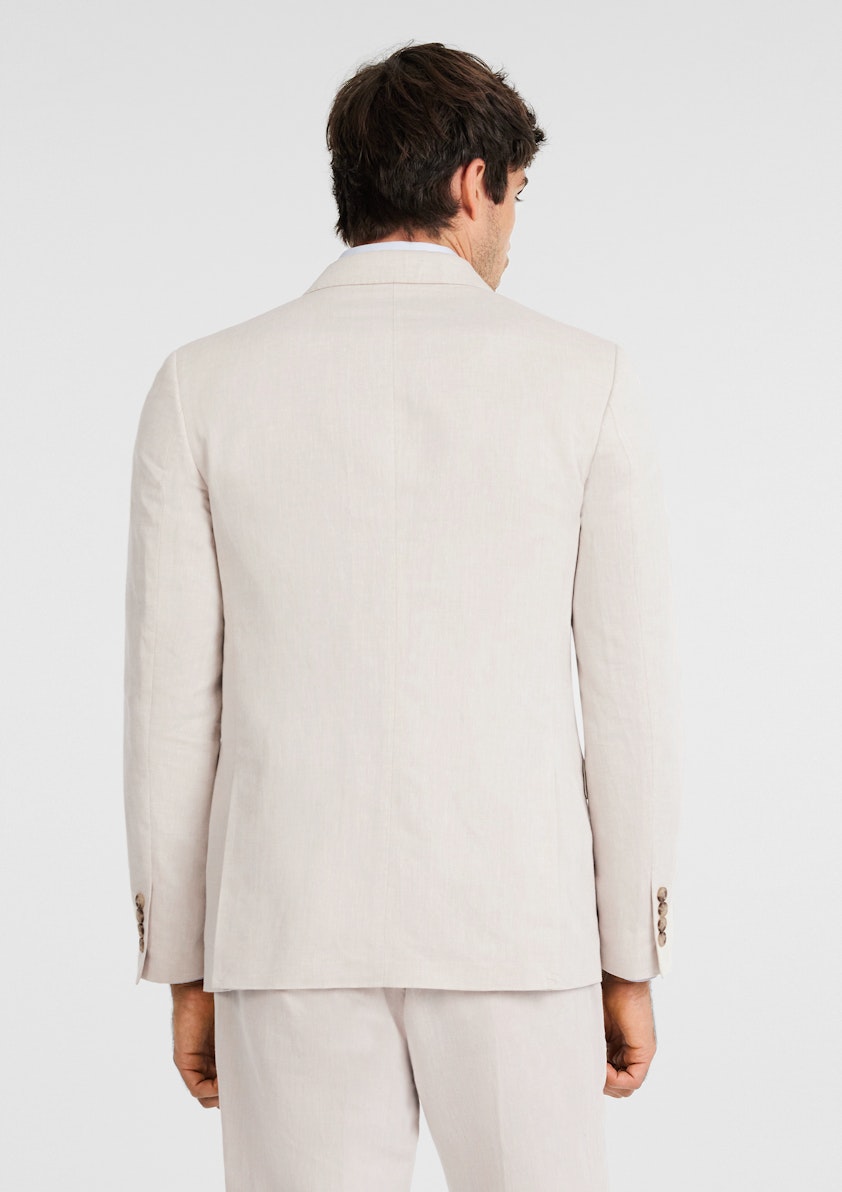 Natural Jae Linen Double Breasted Suit