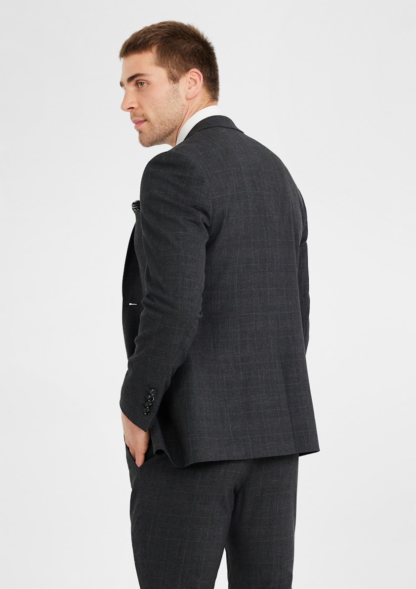 Charcoal Levin Skinny Check Suit